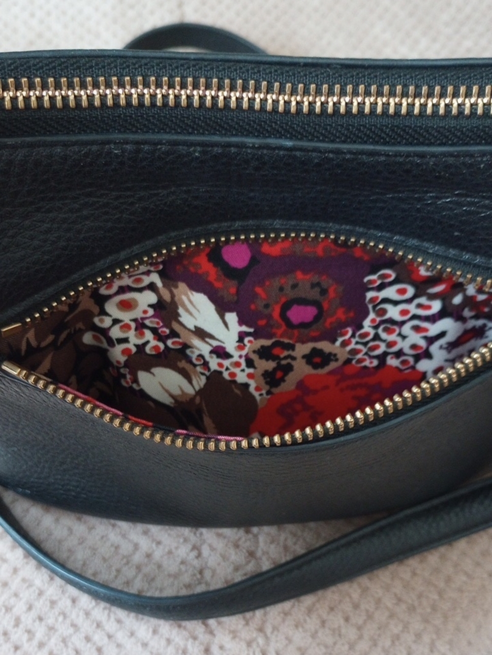Vera Bradley Pebble Leather Hobo Crossbody Bag - Picture 3 of 11